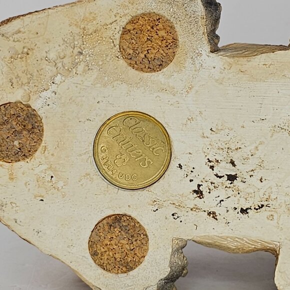 Vintage Classic Stone Critters Boxer Dog Lying Down Resin Figurine UDC 1984 - Picture 10 of 10